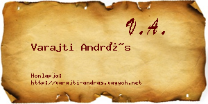 Varajti András névjegykártya